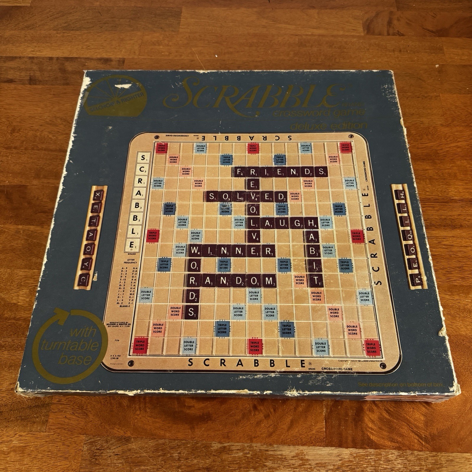 Scrabble Crossword Game – Deluxe Edition – Selchow & Righter – 1977 – Complete