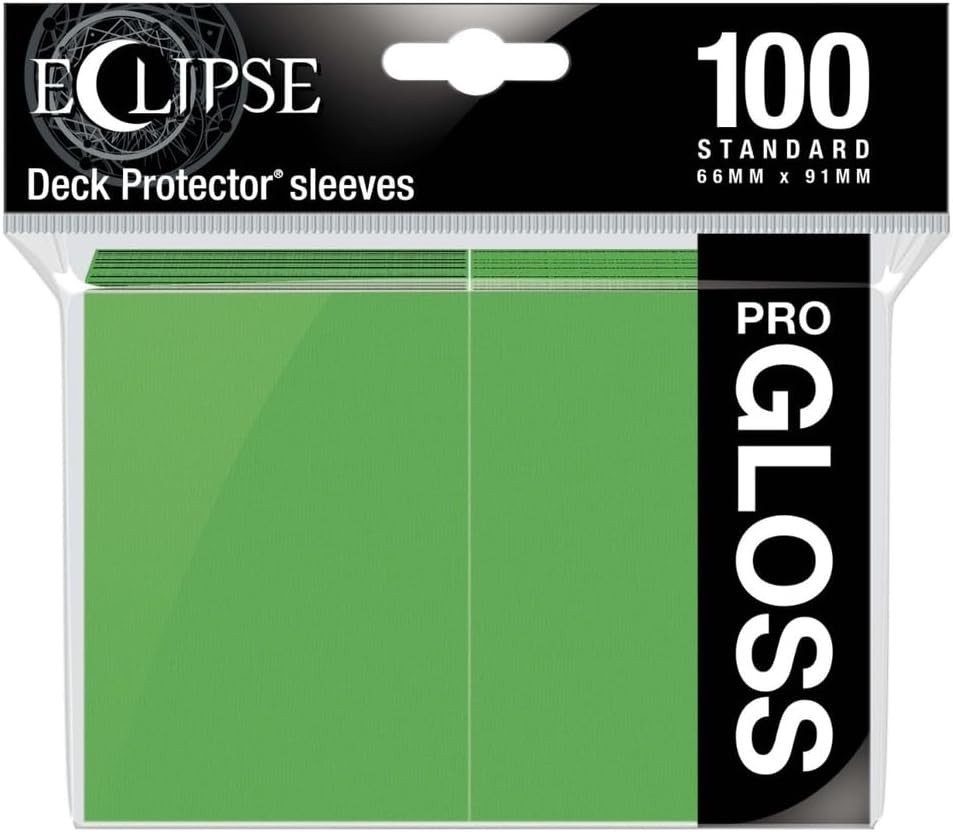 Ultrapro – Eclipse Gloss Standard Sleeves 100 Pack – Lime Green Polypropylene PP