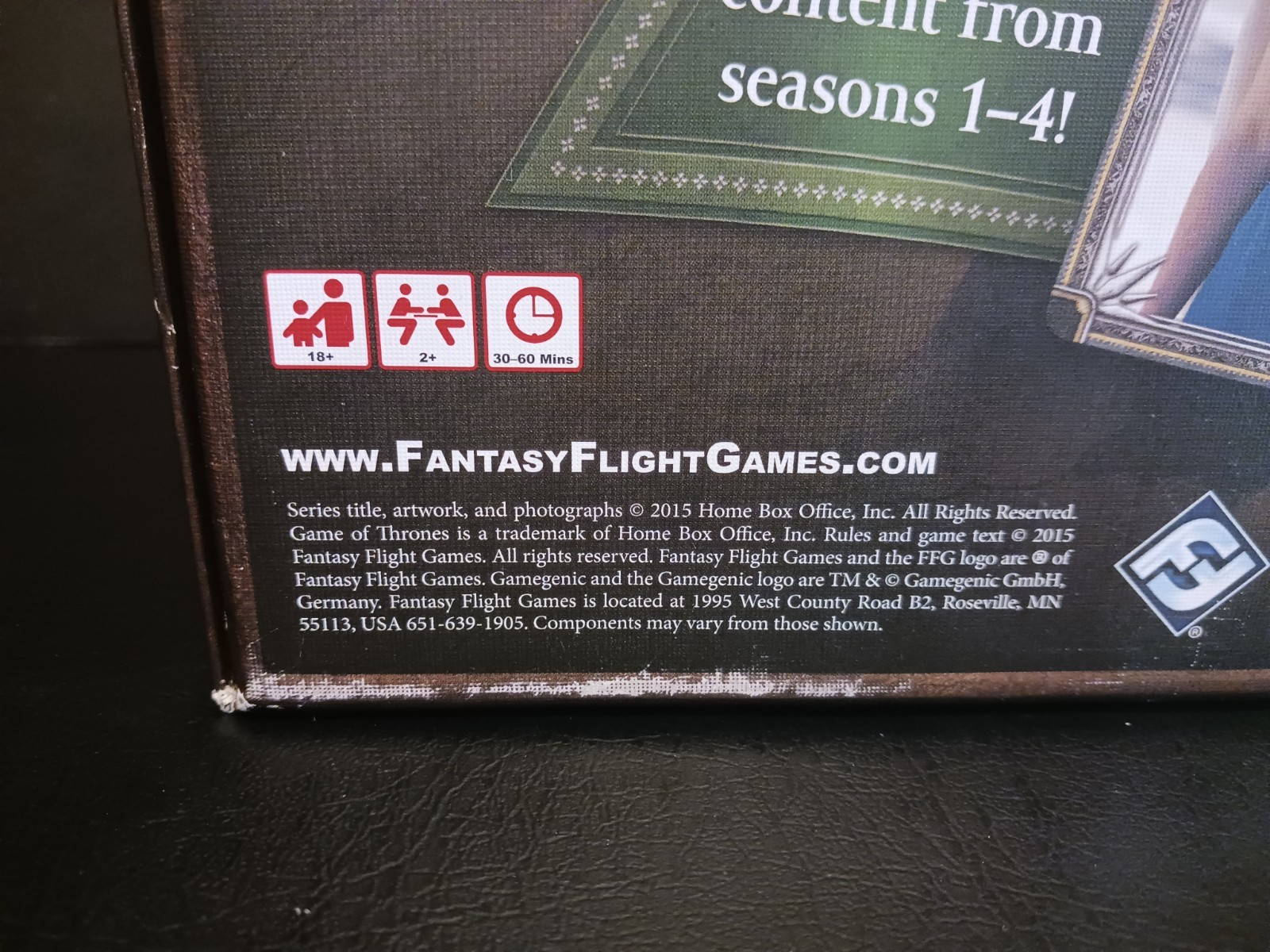 Game of Thrones The Trivia Game FANTASY FLIGHT Games 2015 HBO 100% Complete