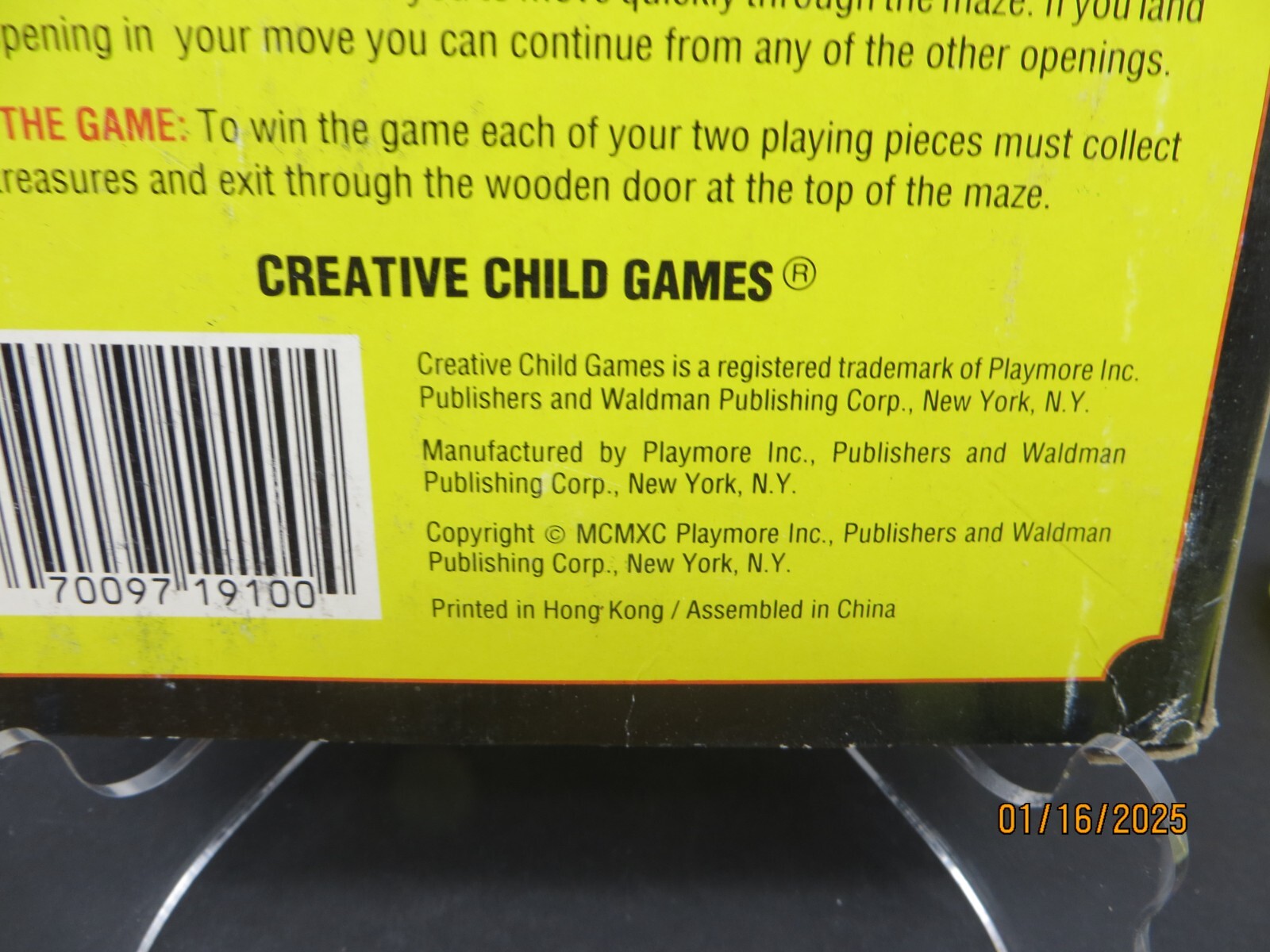 1990 Dungeon Escape Game Creative Child Games