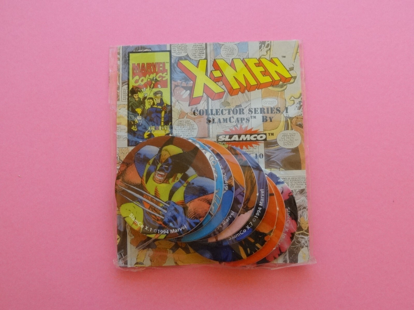 Pogs * X-Men Slam Battle * 1994 * Unopened Pack * Marvel Comics * Series I