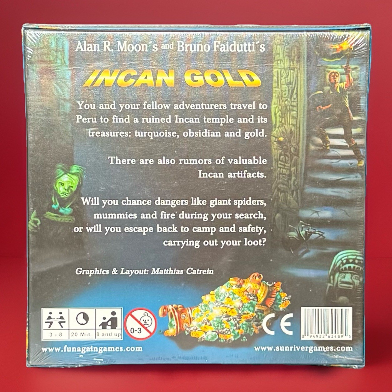 Incan Gold Game (2006 Ed) by Sunriver – Alan R. Moon’s and Bruno Faidutti’s NEW