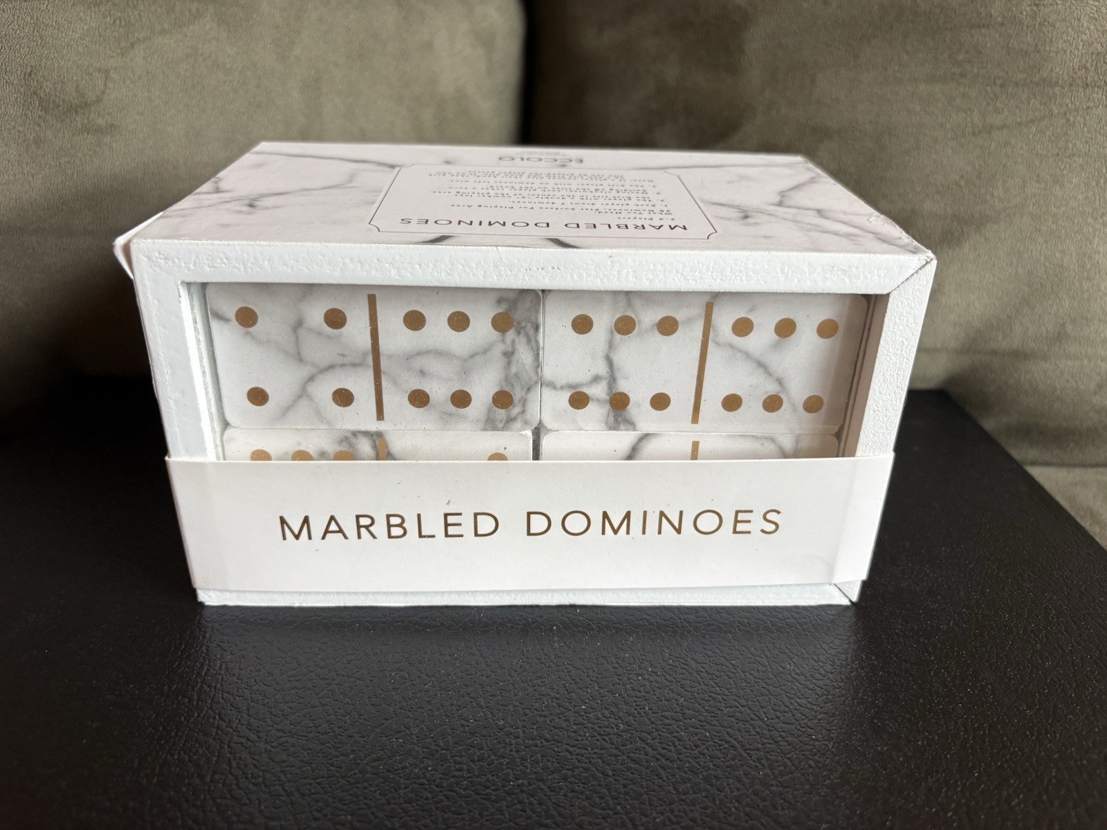 Marble Dominoes Set – Brand New In Box