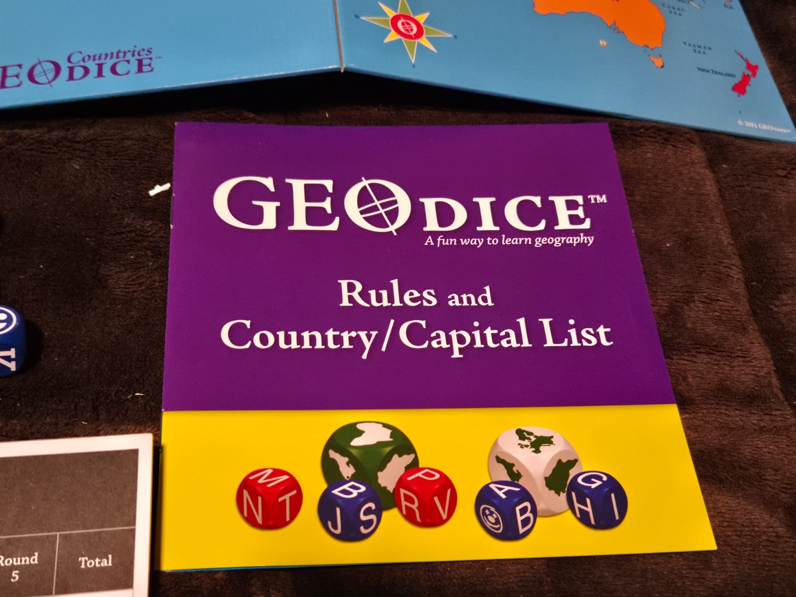Geo Dice Geography Game from from GEOToys 2012 Complete