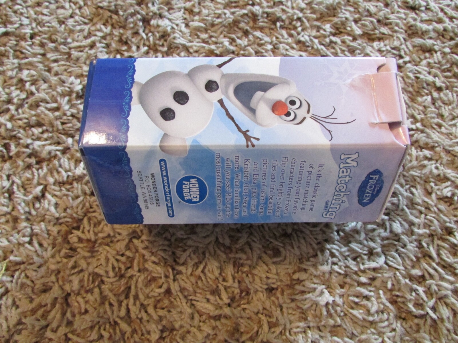 Disney Frozen Matching Game-36 Picture Tiles-Anna, Elsa, Kristoff, Olaf 2014 NIB