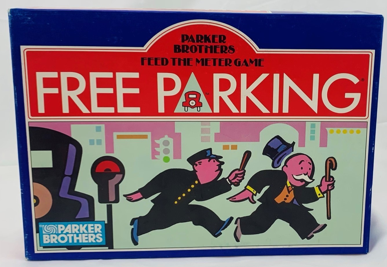 1988 Free Parking Monopoly Game Parker Brothers Complete in Great Cond FREE SHIP