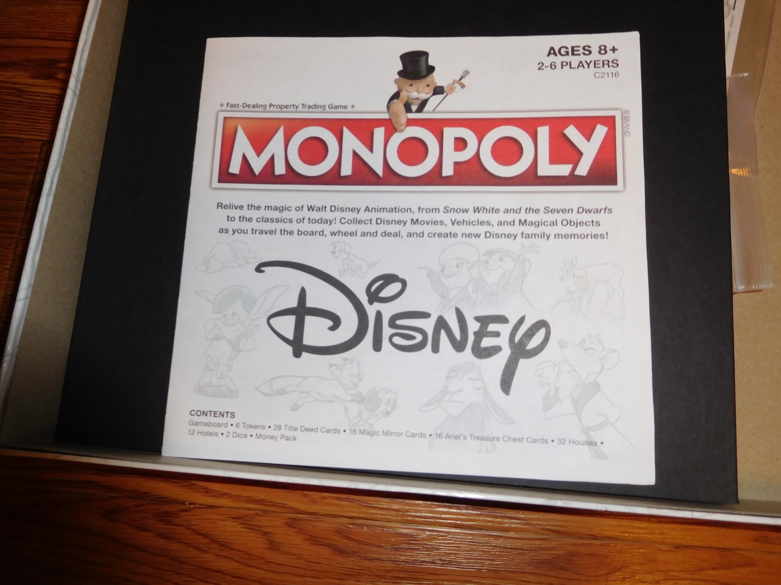 2016 Hasbro Gaming Monopoly Disney Celebrate Animation Edition 100% Complete