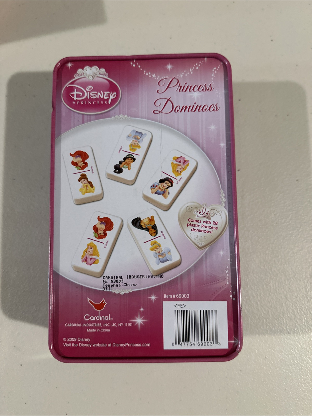 Cardinal Disney Princess Dominoes 28 Pieces Cinderella, Ariel, Belle J