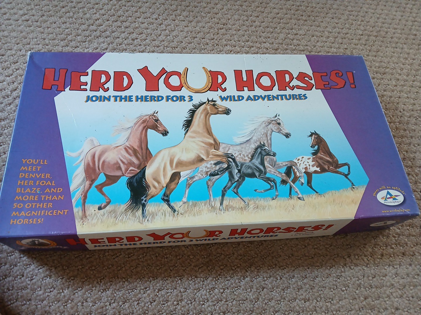 Herd Your Horses Wild Adventures Board Game (2009 Aristoplay, USA) Complete