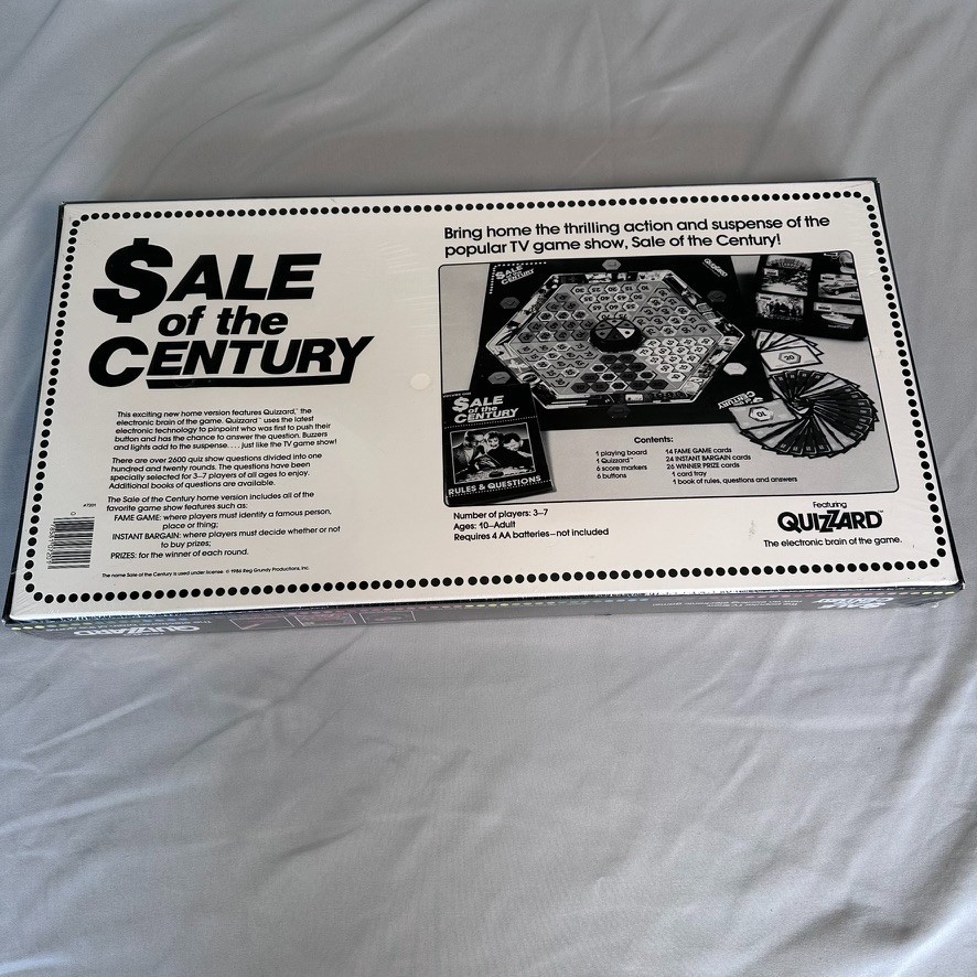 Sale of the Century TV Game Show Quizboard 1986 Vintage Board Game Quizzer