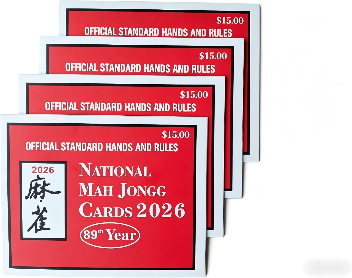 2026 Official NMJL Mahjong Cards – 4 Pcs