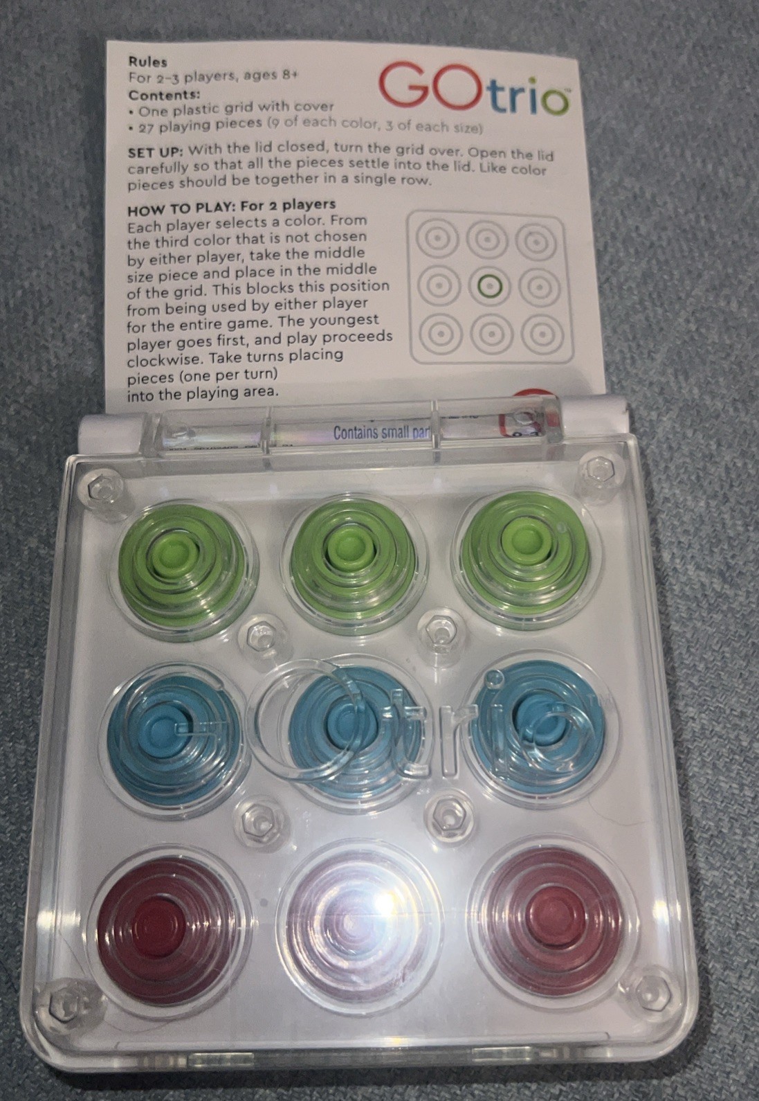 GOtrio Otrio On the Go! Puzzle Game MARBLES BRAIN WORKSHOP Go Trio Travel