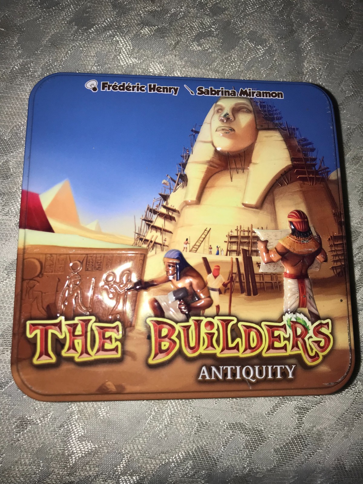 ASMODEE BLD02 Rare THE BUILDERS Edition ANTIQUITY Card GAME in TIN 100%Complete