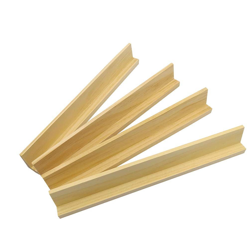 Yuanhe Wooden Domino Trays Set of 4,Wood Domino Racks, Domino Holders for Dom…