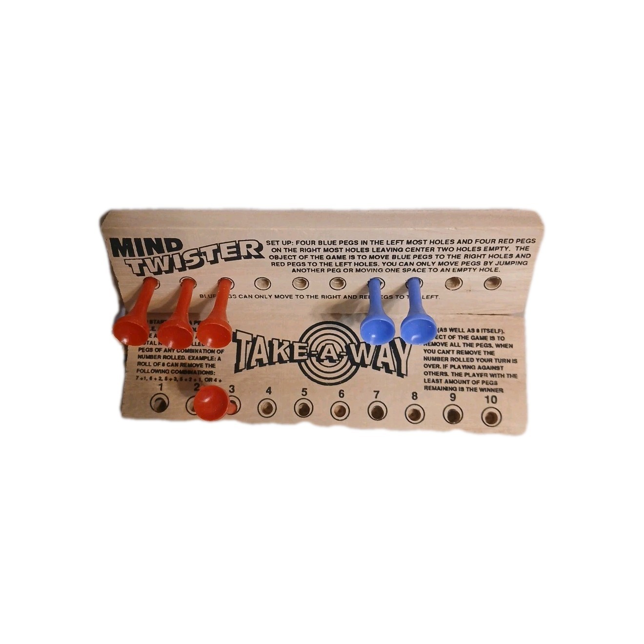 Vintage Wooden Peg Game Take Away, Mind Twister, Galaxy Go To The Races