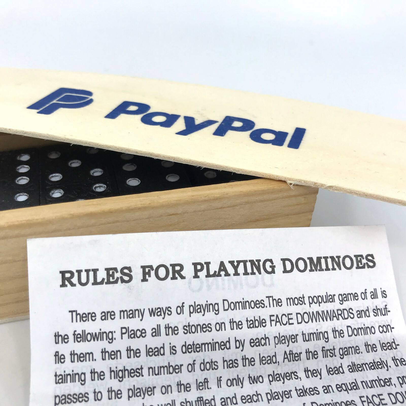 PayPal branded Swag Dominoes Game from eBay Open 2018 Double Six Boxed Rules