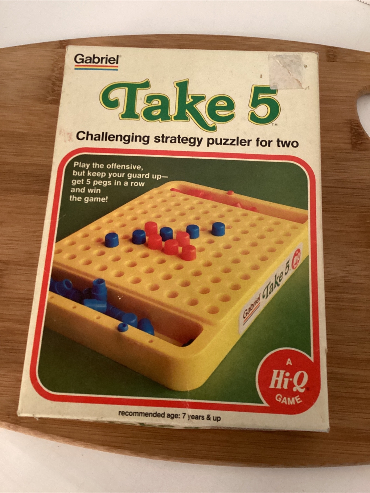 Vintage TAKE 5 by Gabriel Strategy Board Game Hi-Q Puzzle Vintage 1977 Complete