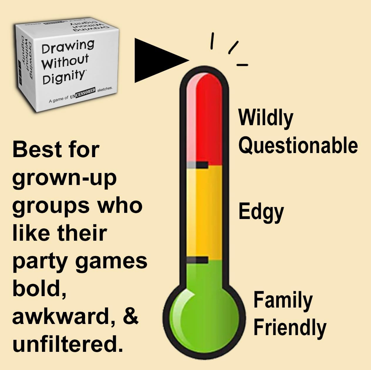 Drawing Without Dignity Party Drawing Game – Hilarious Sketching Game for Grown-