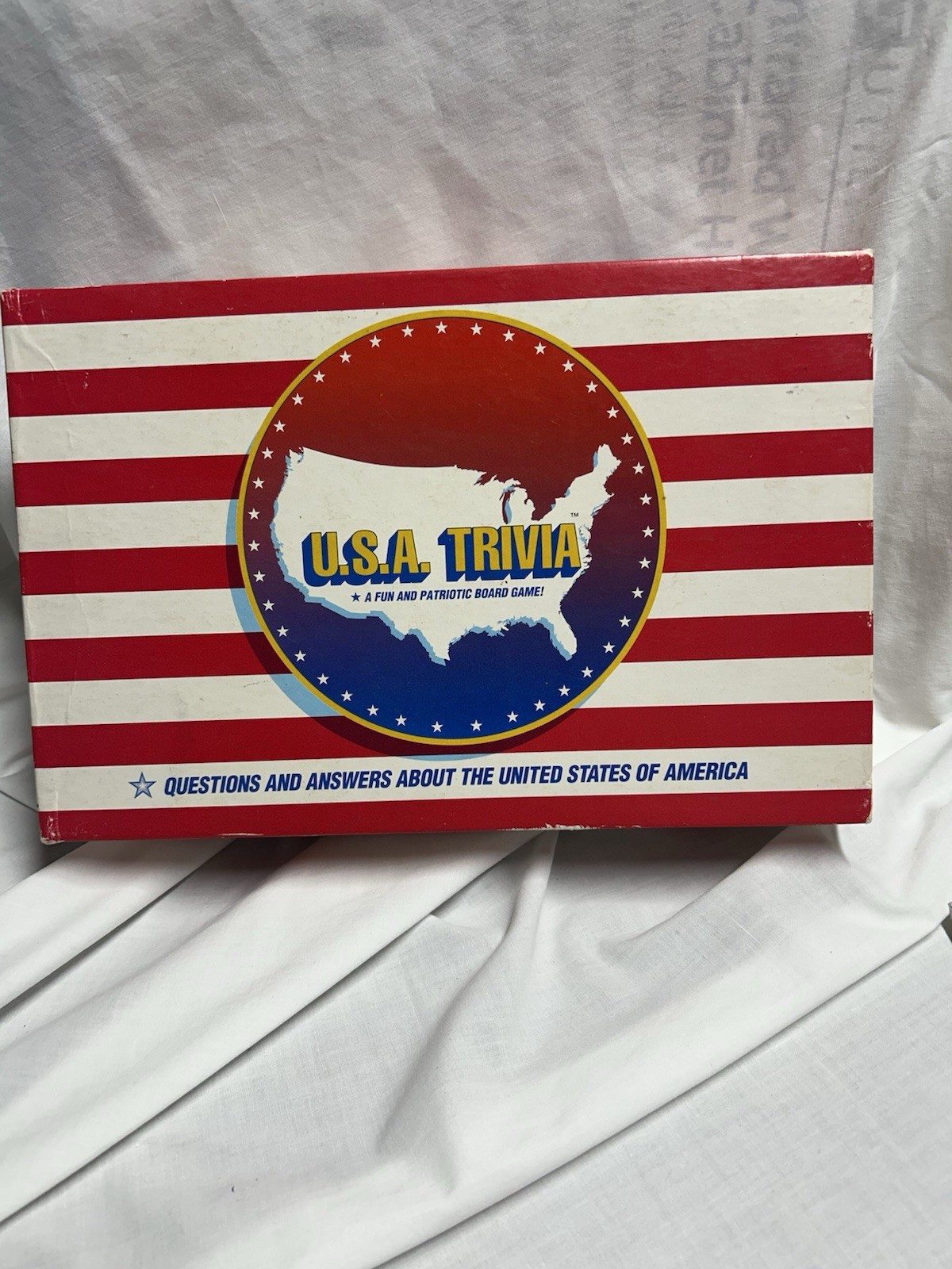 Vintage U.S.A. Trivia A Fun and Patriotic Board Game 1989 Complete