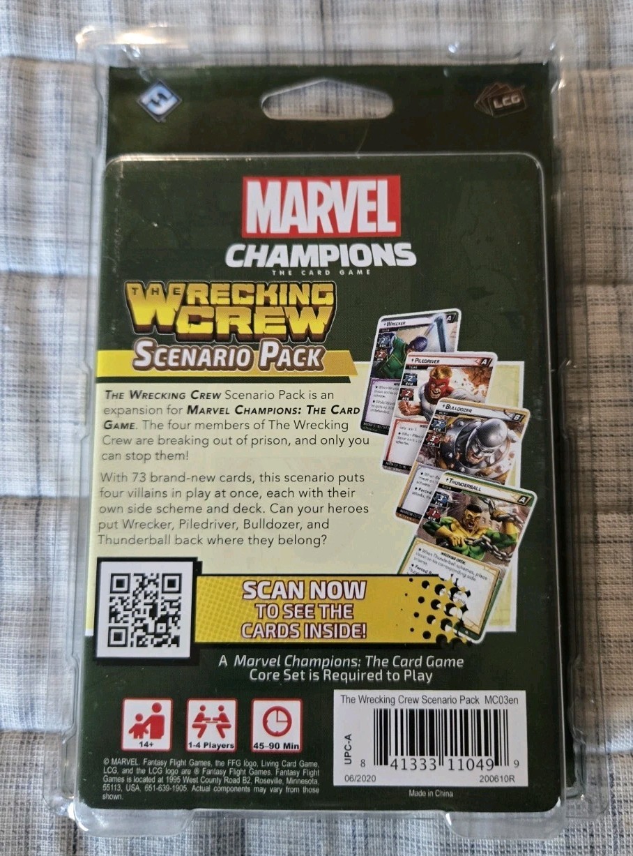 Marvel Champions The Card Game LCG: The Wrecking Crew Scenario Pack, New/Sealed!