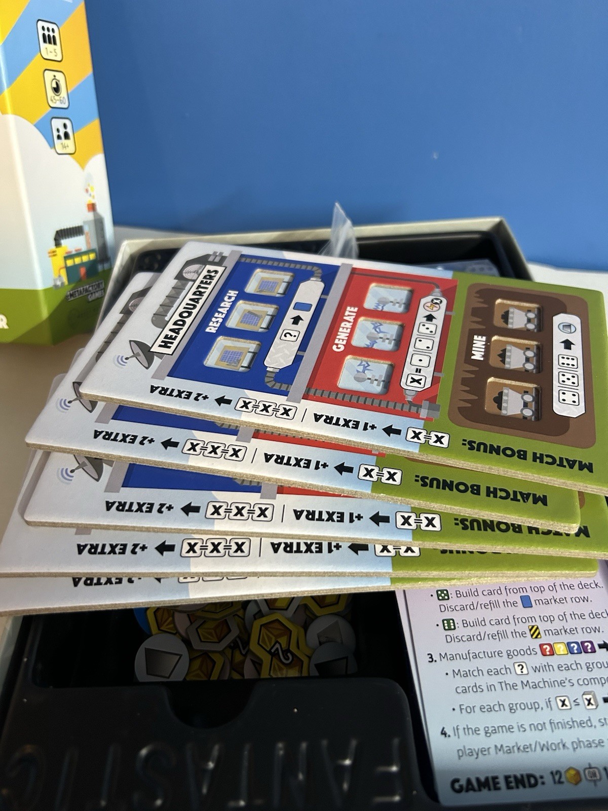 Fantastic Factories Build Train Manufacture Board Game Deep Water Games COMPLETE