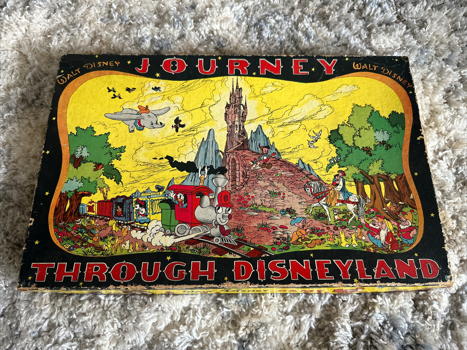 Vintage 1950s – 60s? Journey Through Disneyland Board Game Ontex No. 522 Scarce!