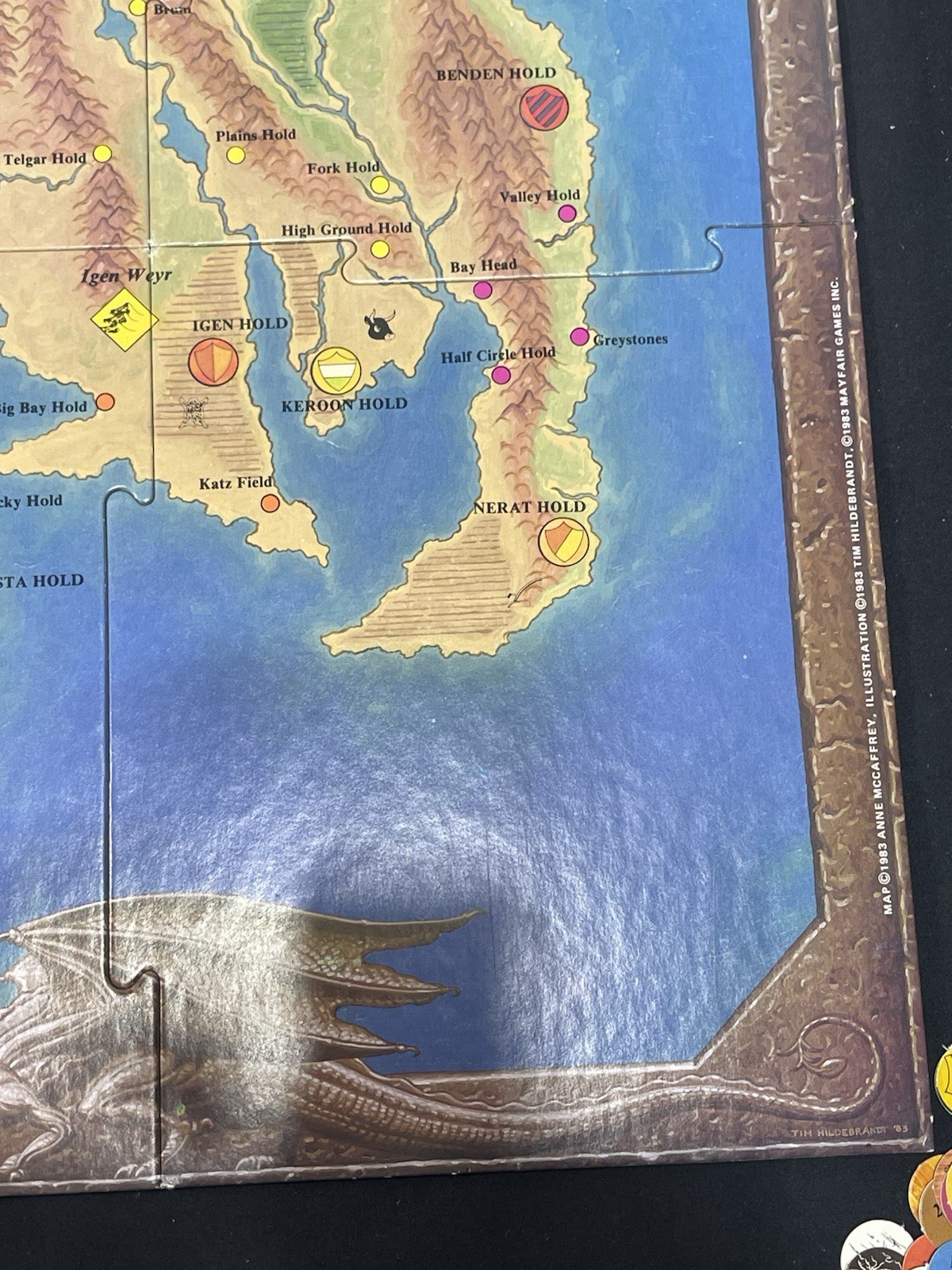 Dragonriders of Pern Mayfair Board Game Vintage READ Description