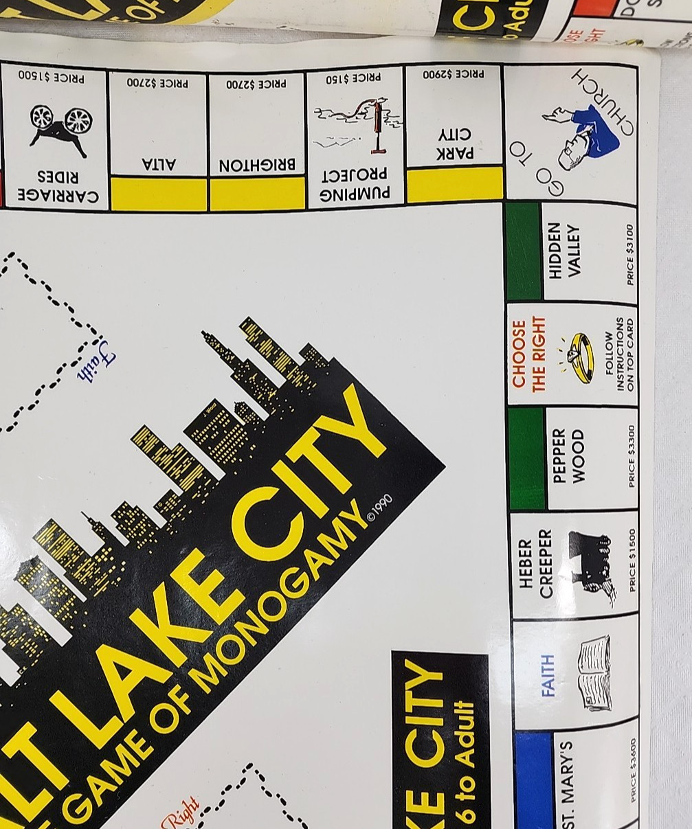 Vintage Salt Lake City The Game of Monogamy LDS Mormon Family Monopoly READ!!