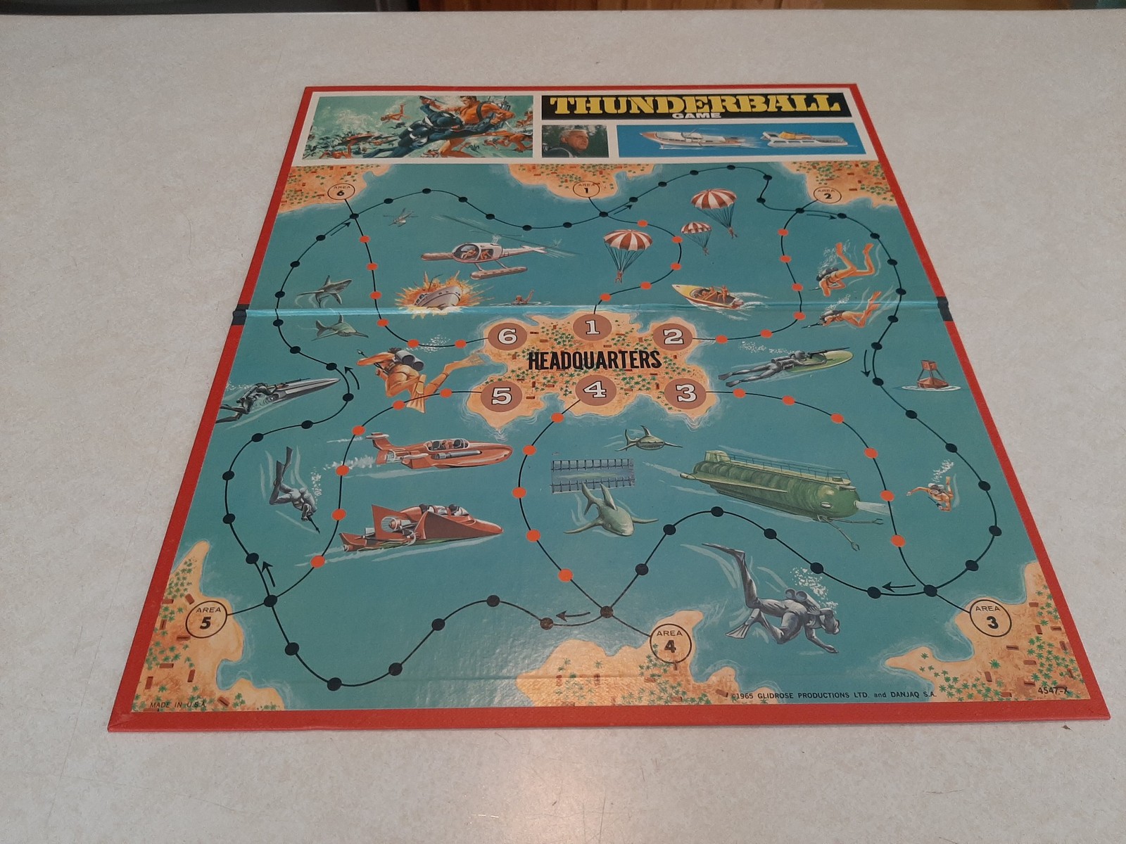 1965 Milton Bradley James Bond 007 Thunderball Game Mint Unpunched 100% Comp M3
