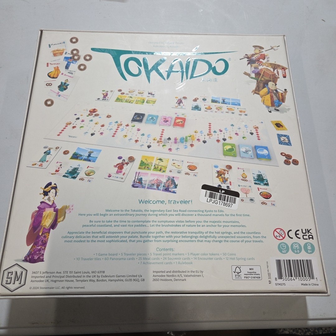 Tokaido – Stonemaier Edition [Board Game, 1-5 Players]