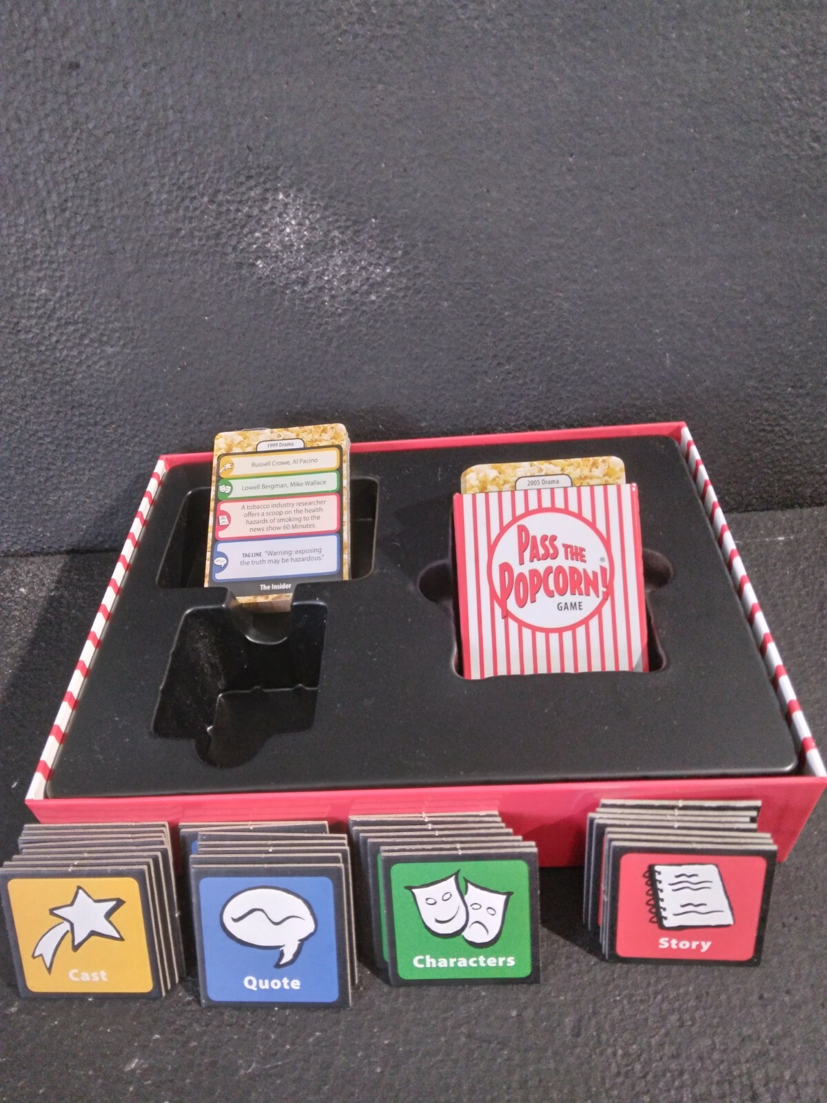Pass The Popcorn Game Fast Paced Movie Fun Game Bonus 80’s and 90’s Theme Pack