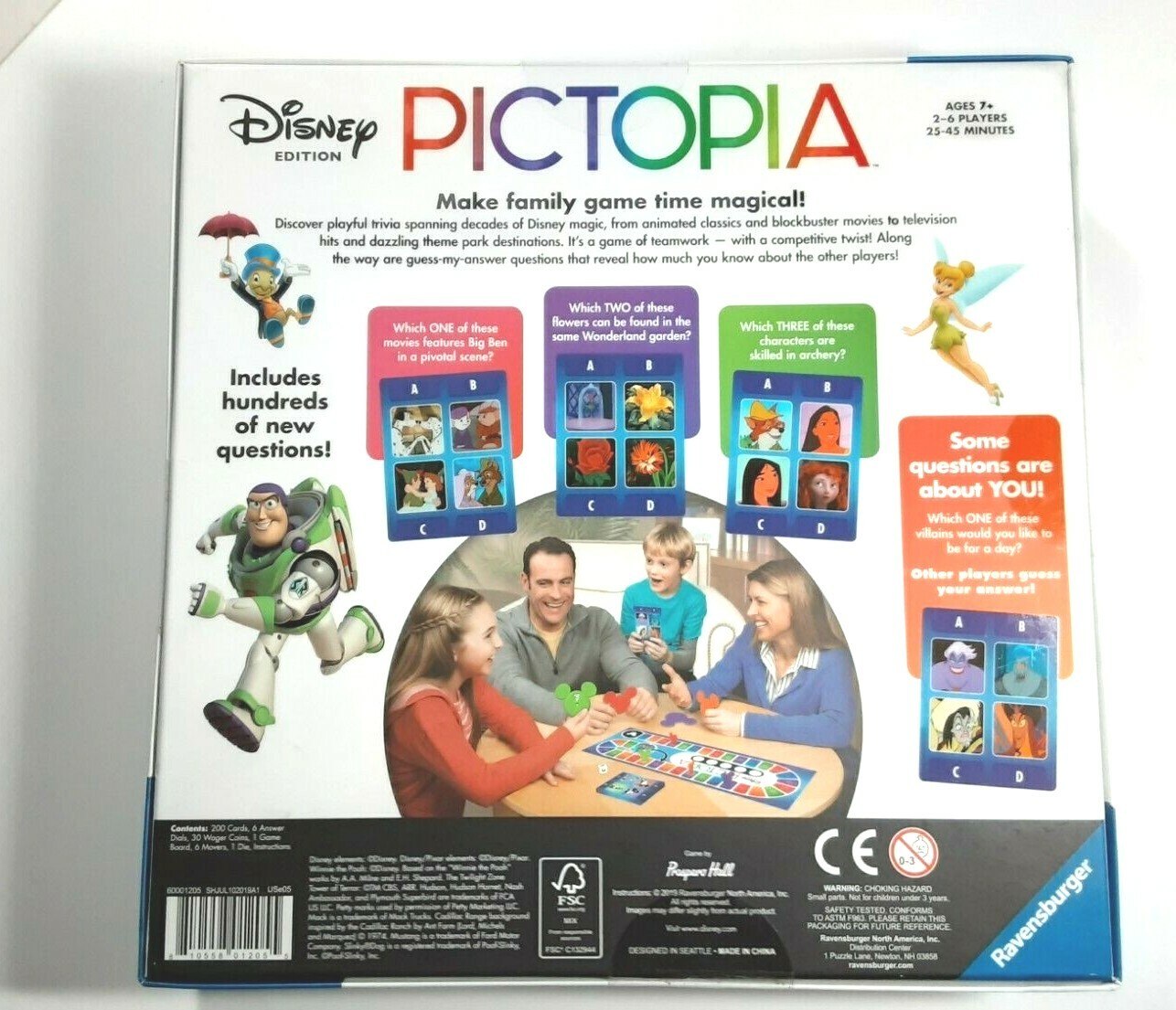 KJ Disney Pictopia Trivia Family Game New Factory Sealed
