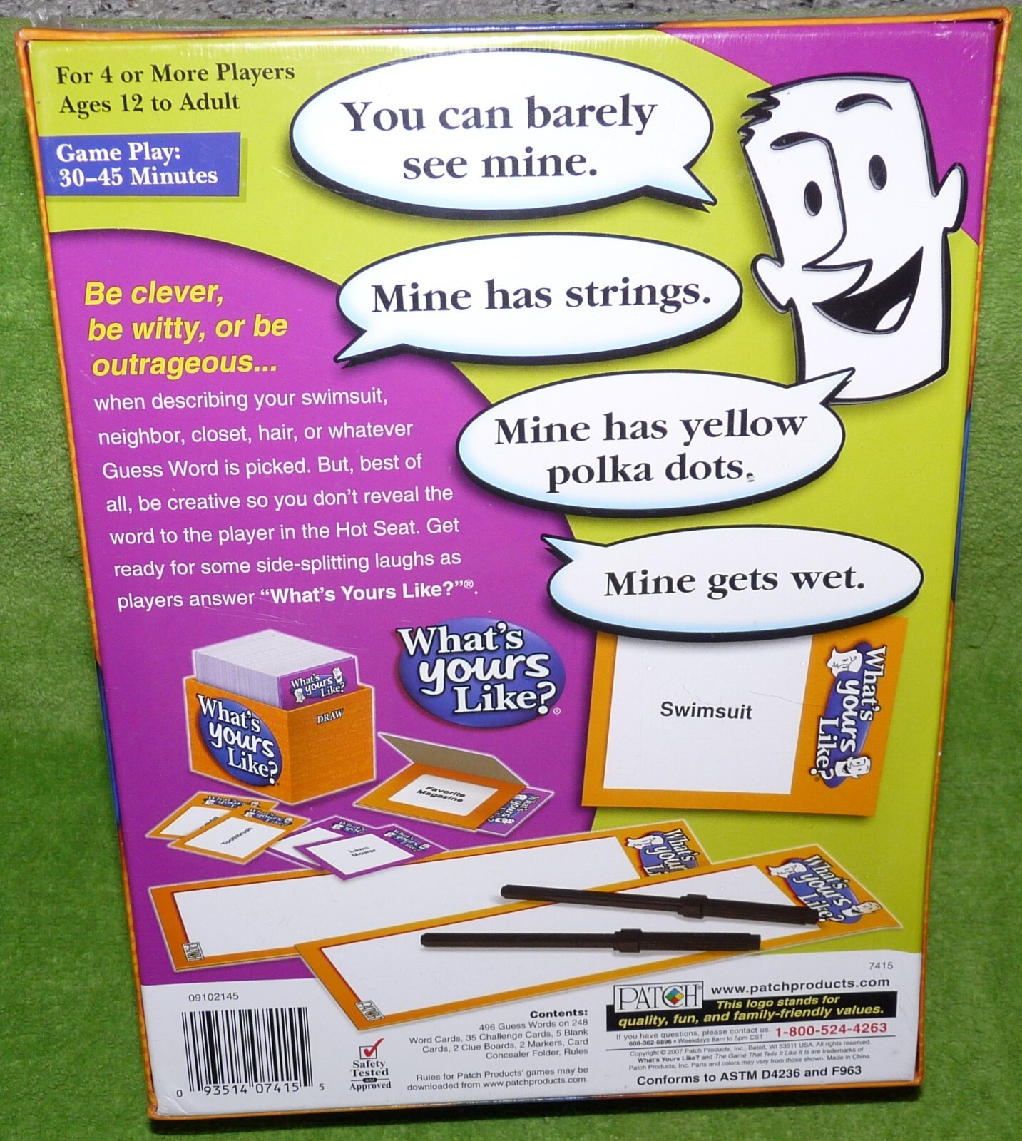What’s Yours Like? Family & Party Board Card Game, Patch, Factory Sealed