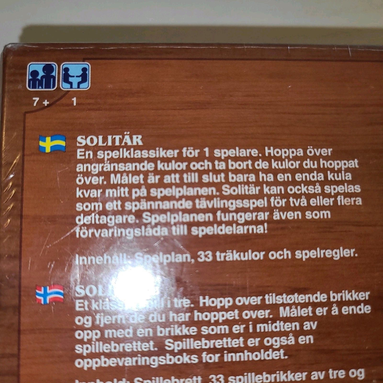 Solitaire Wooden Classic Game by Tactic New In Box