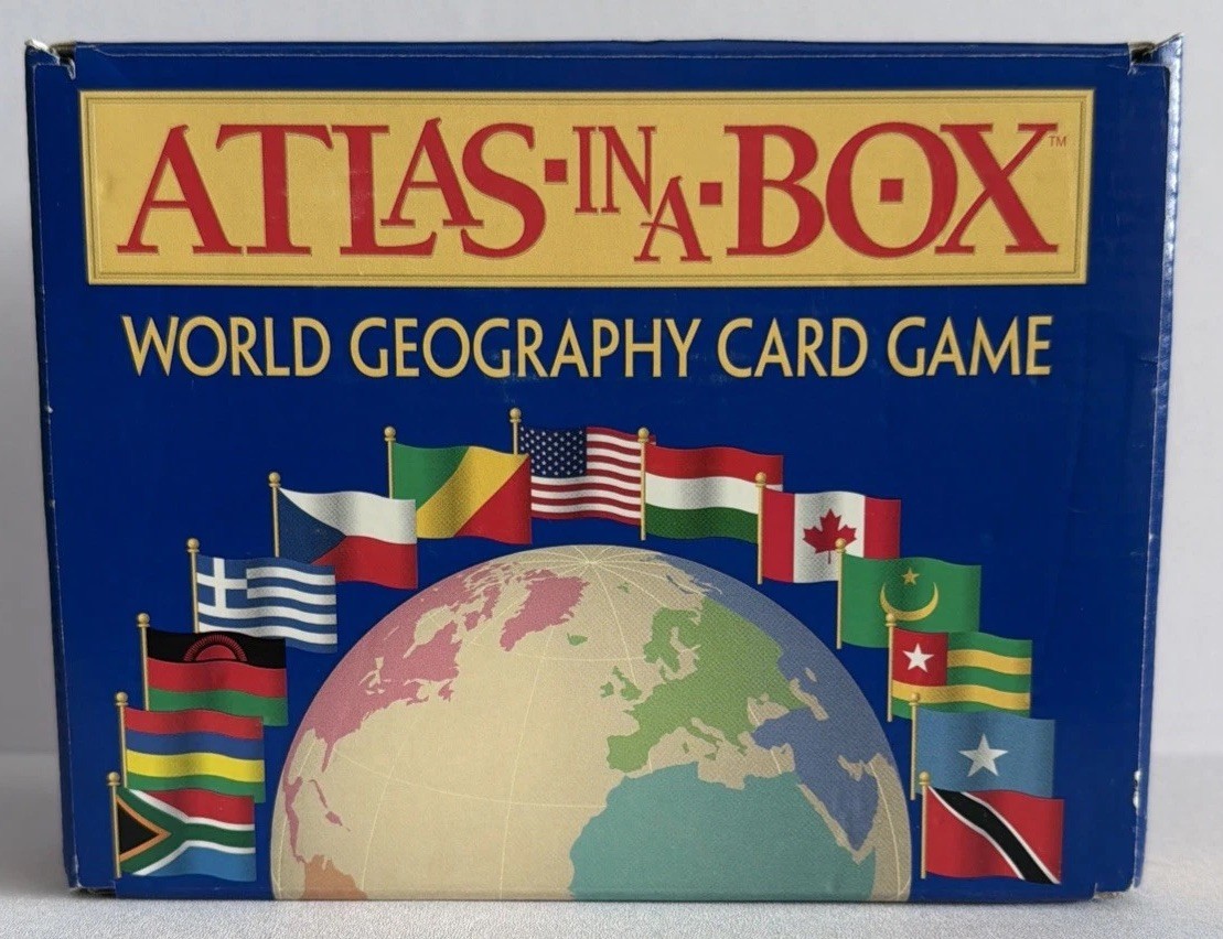 Resource Games Boardgame Atlas in a Box 1995 World Geography Card Game