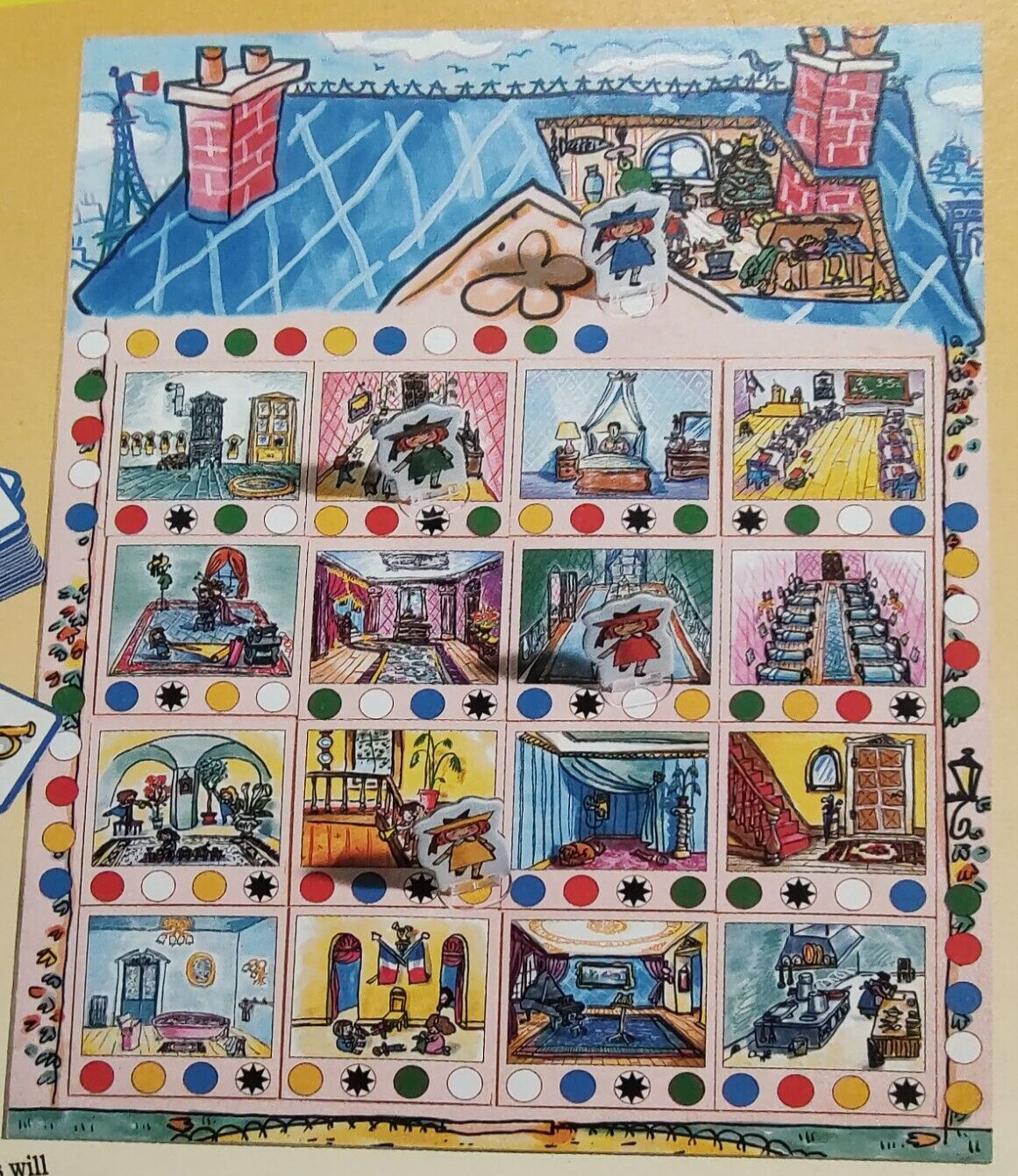 VINTAGE 1995 RAVENSBURGER MADELINE’S HOUSE GAME, #D-88188, 2-4 PLAYERS, AGES 4-8