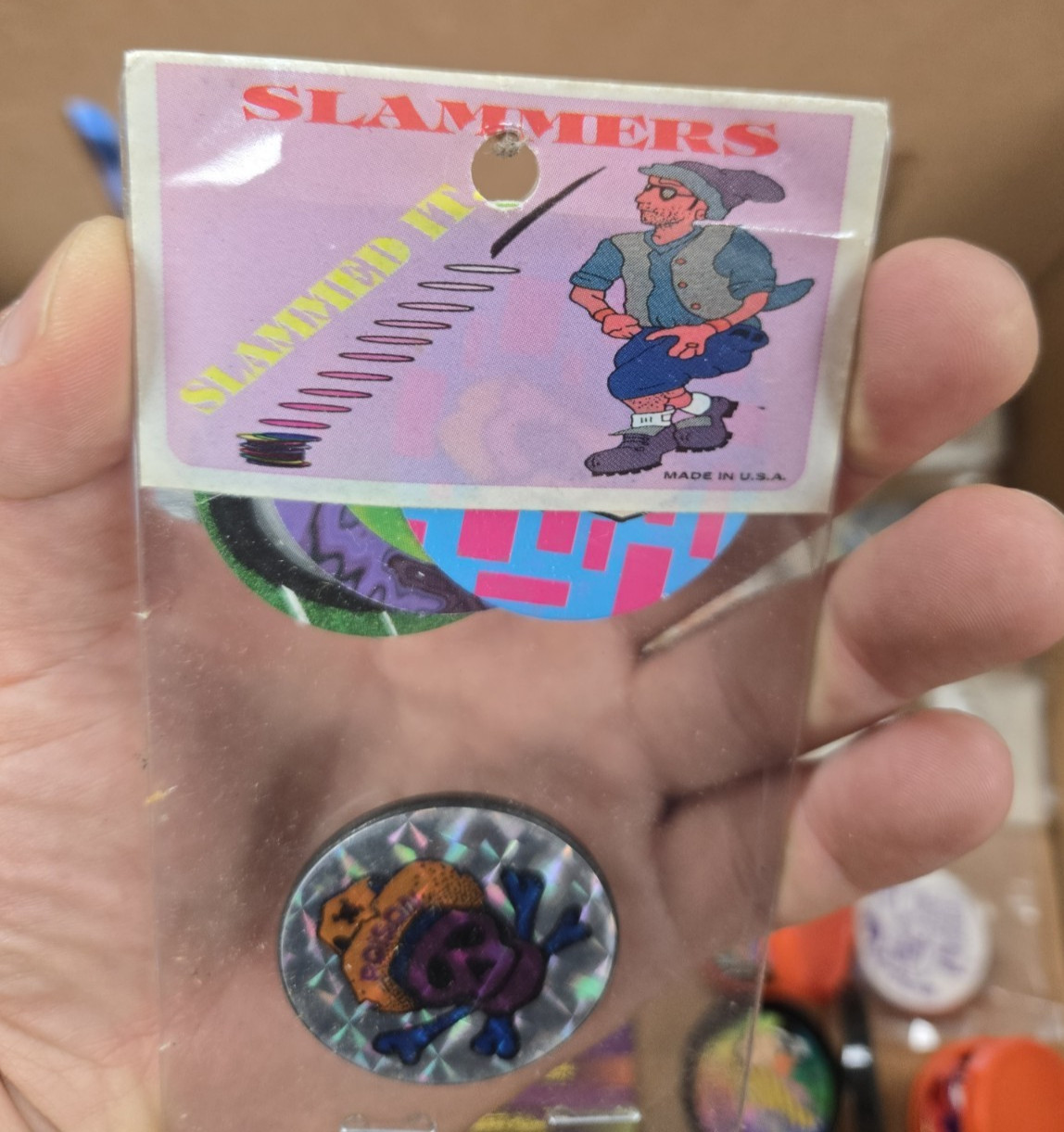Vintage POG Milk Caps Slammerz Lot 20 Sealed Packs Made in USA 1 Slammer 4 Caps