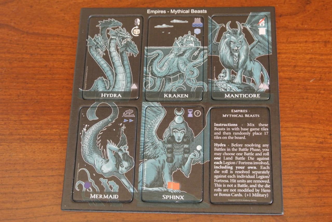 MARE NOSTRUM EMPIRES – MYTHICAL BEASTS Board Game Expansion Promo Preorder Bonus