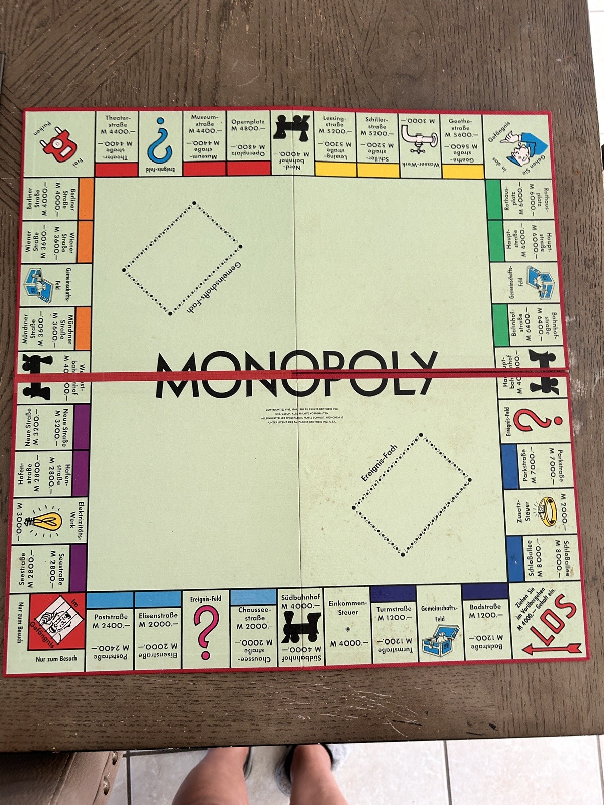 Monopoly Rare German Import 1961 Comp Amazing Condition Wood Pcs Spiele Schmidt
