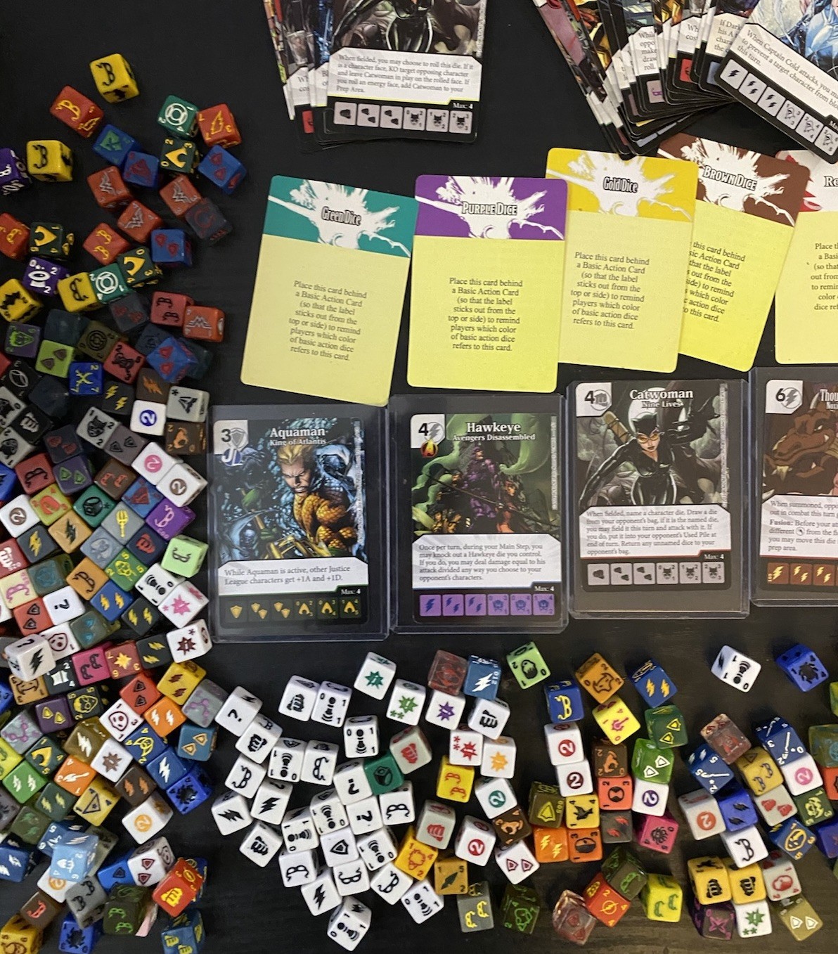 HUGE LOT- DC Dice Masters: Justice League- Wiz kids-Store Counter Box-Cards