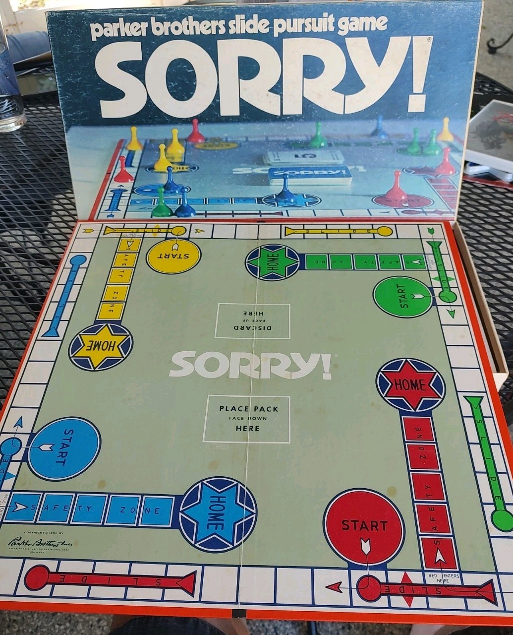 Vintage Sorry! Board Game Complete Classic Parker Brothers Hasbro 1972 Edition