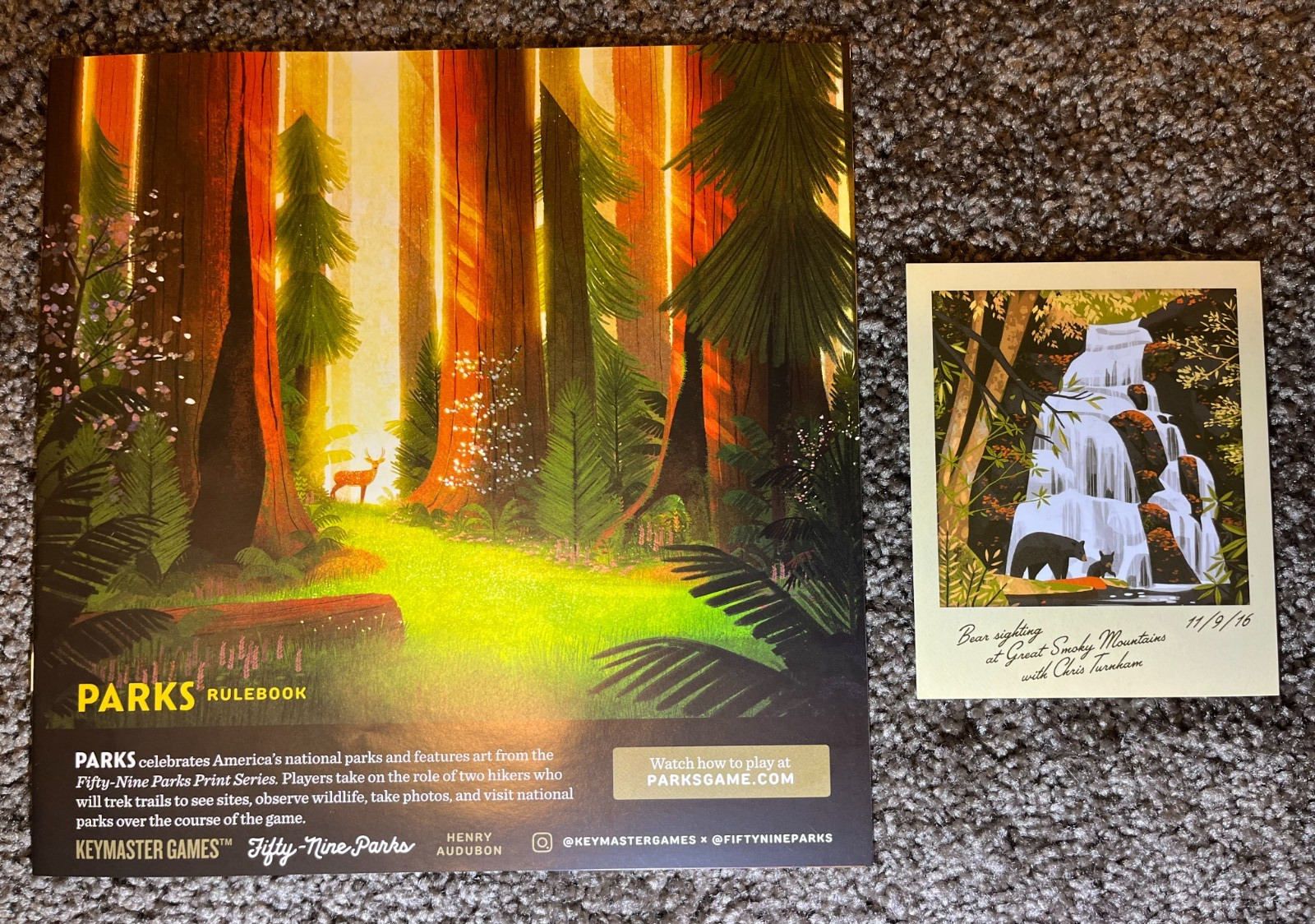 Keymaster Games: PARKS Board Game 1st Ed + Nightfall & Wildlife Expansions (NIS)