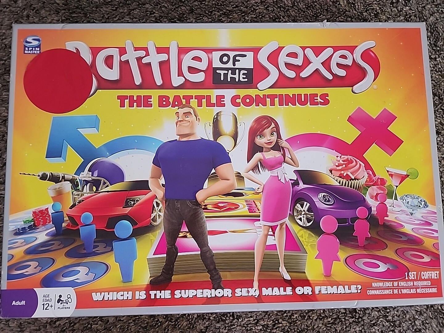 Battle of the Sexes Board Game The Battle Continues Male Vs Female Spin Master