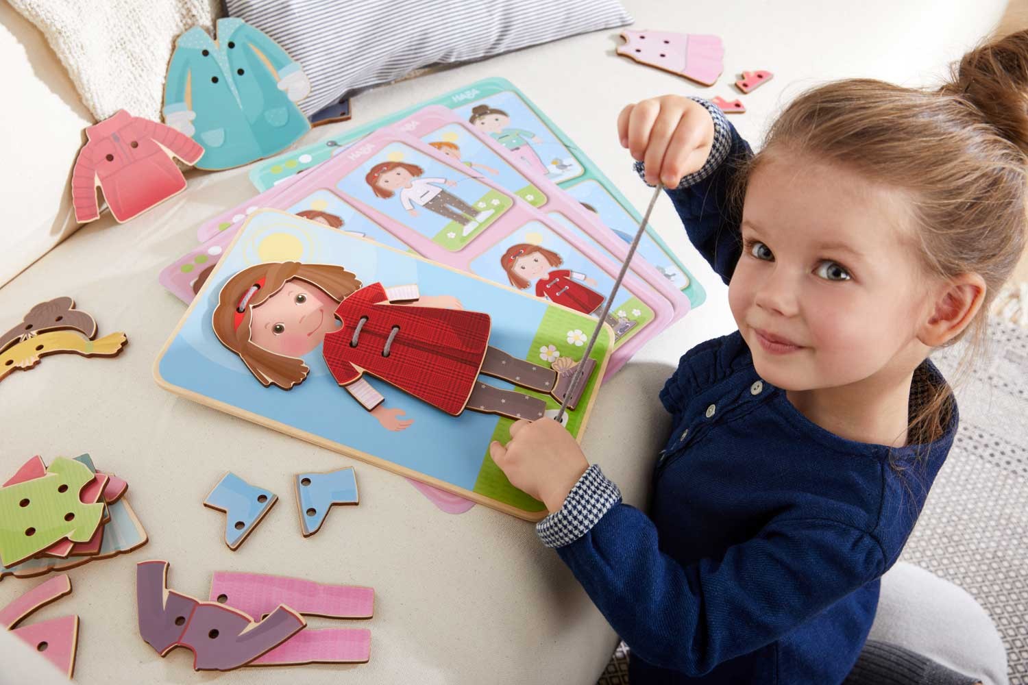 HABA My First Threading Game – Dress Up Fun