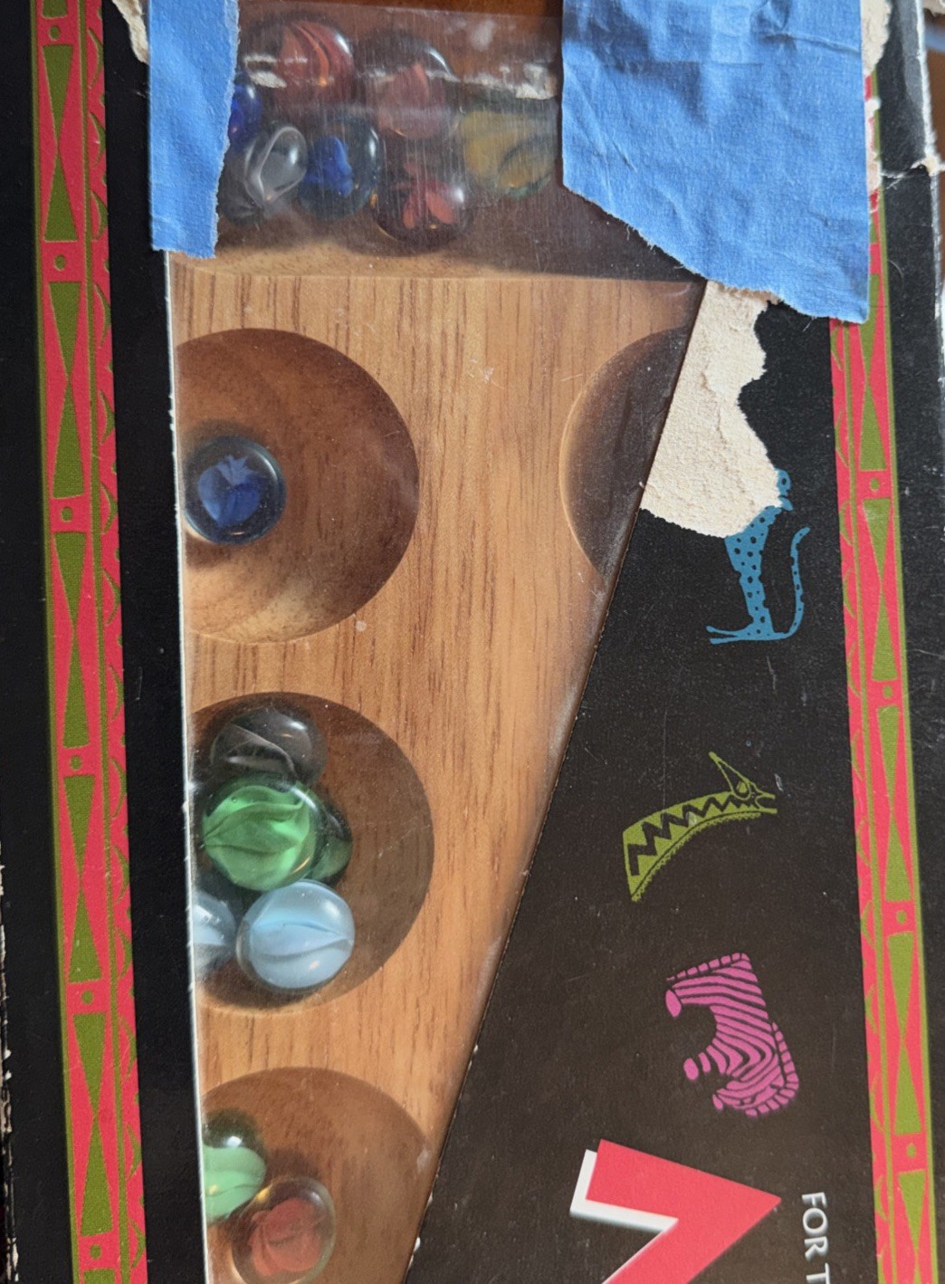 Mancala Solid Wood Board Game 1995