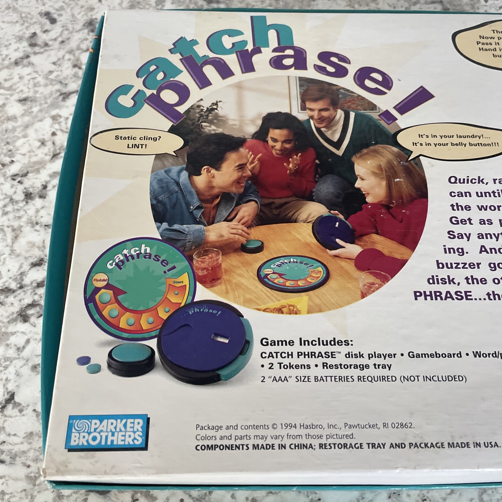 Original Catch Phrase Board Game Vintage 1994 Parker Brothers Works Complete