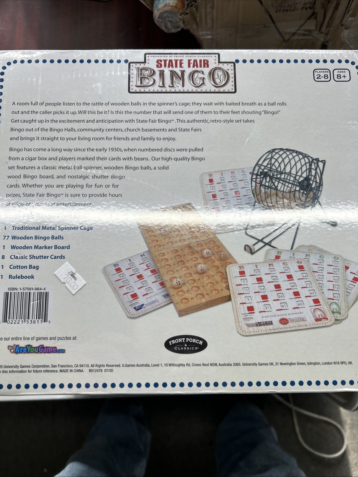 Front Porch Classics Deluxe State Fair Bingo Family Game New Sealed