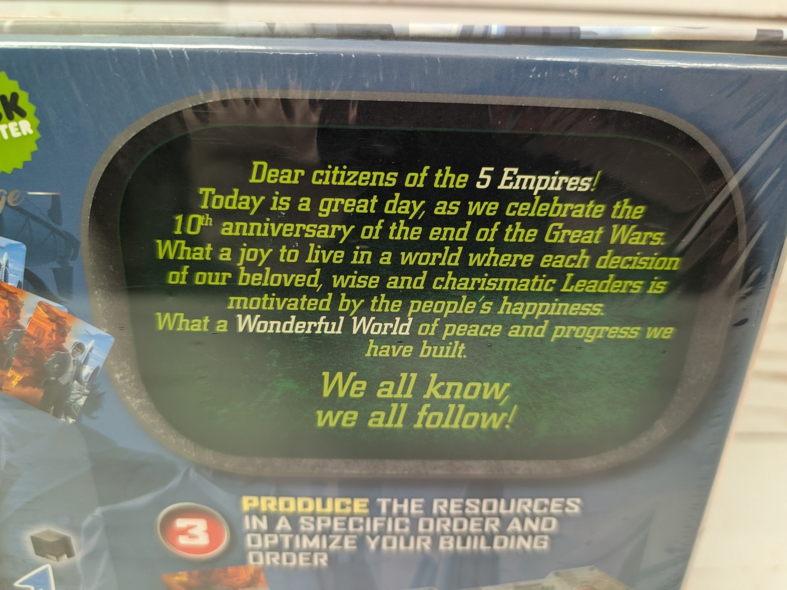 It’s a Wonderful World Board Game Kickstarter Heritage Edition NIS Dystopian