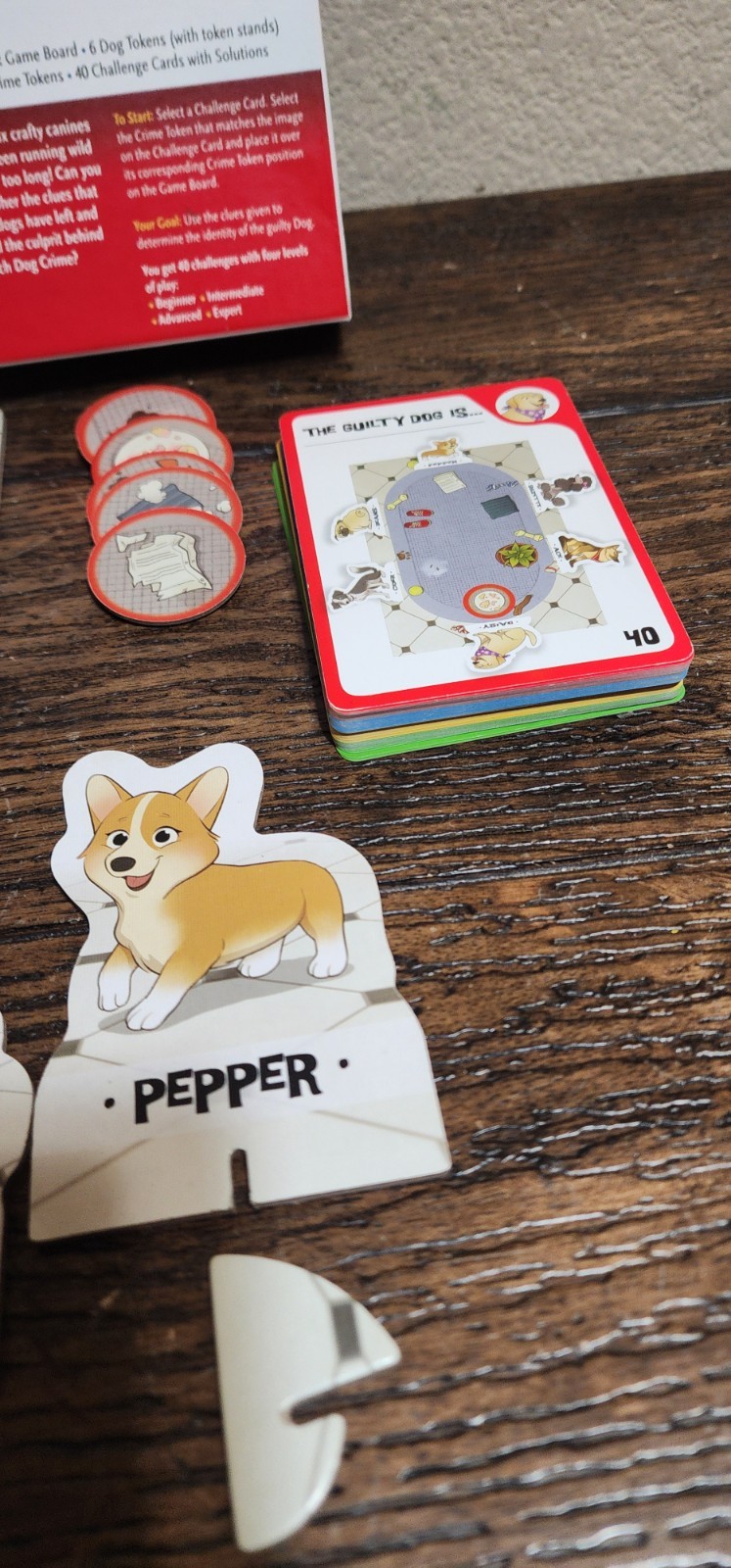 Dog Crimes Board Game, Complete Set, Logic Game, Single Player, Thinkfun Ages 8+