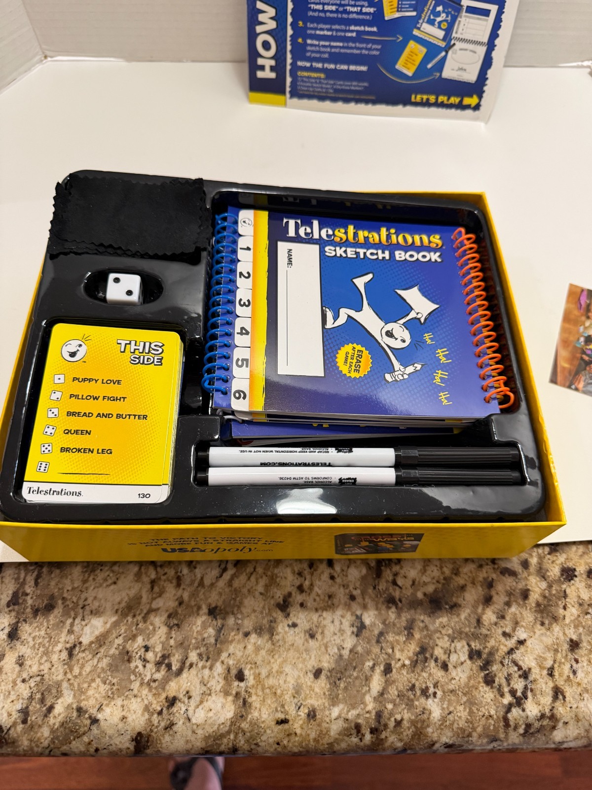 Telestrations The Telephone Game Sketched Out 2014 4-6 Players 8+Ages Complete
